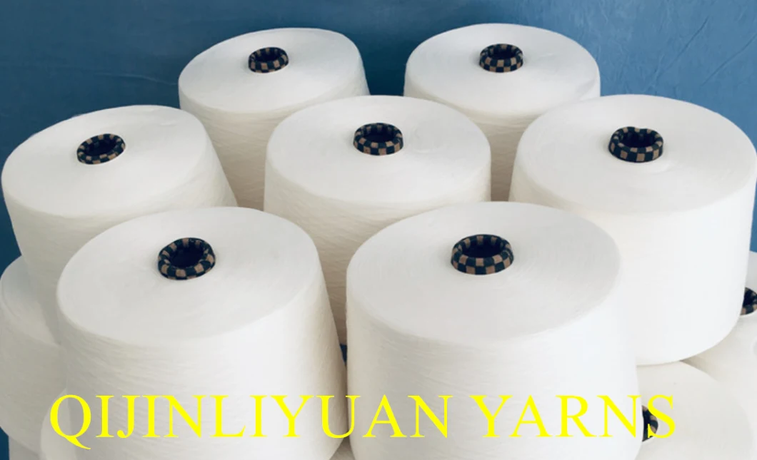 Textile Cotton Yarns 40s/1 Weaving and Knitting Dyed and Raw White Yarn