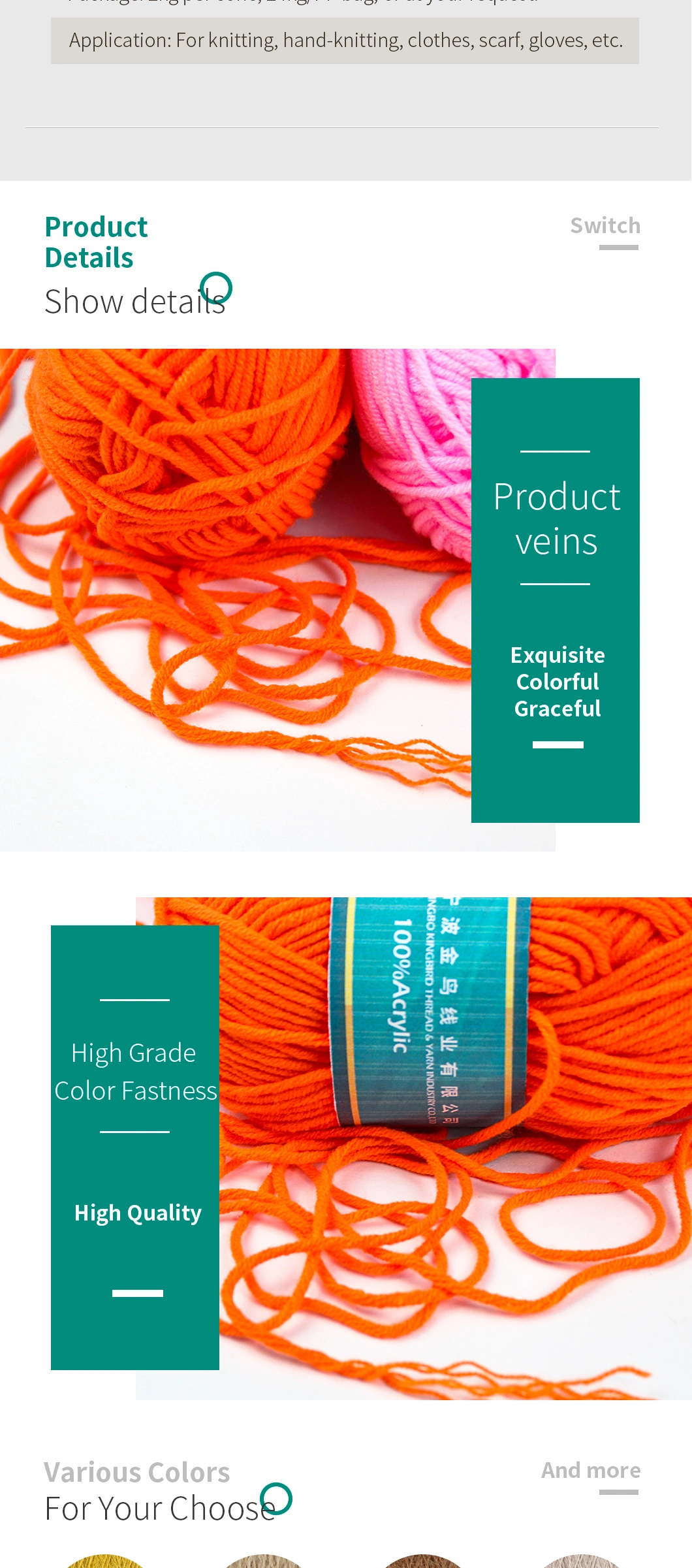 Kingeagle Professional Supplier Dyed Milk Cotton Ball of Yarn Crochet Free Sample