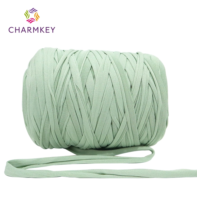 Charmkey Soft Polyester Fancy Yarn 400g 500g T Shirt Yarn Cotton Yarn Hand Knitting Bag