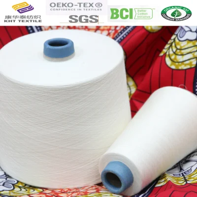 Hilo mezclado de algodón y fibra de leche 60/40 30s hilo de tejer textil para bufanda