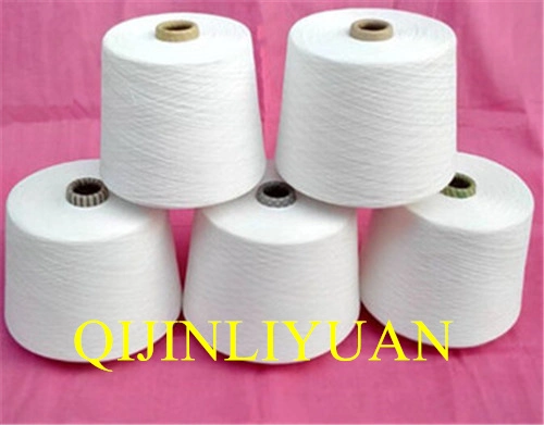 Textil CVC 80/20 hilo mezclado de poliéster y algodón en stock para tejer textiles